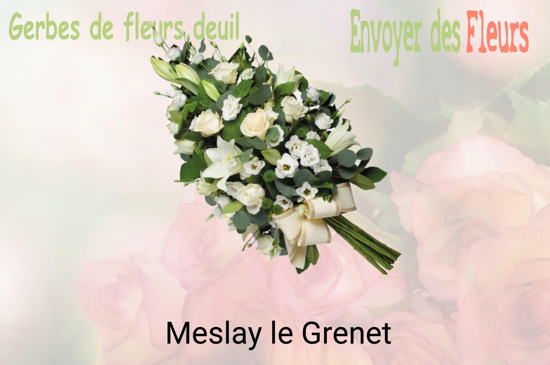 Gerbe de fleurs de deuil livrée à Meslay-le-Grenet